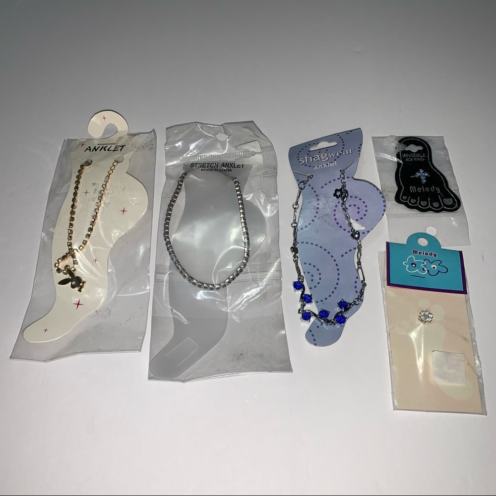 ANKLET’S and TOE RINGS lot fashion jewelry NWT ankle bracelet